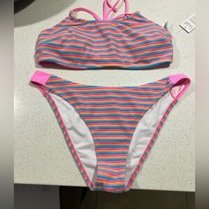 5/25$ 5 Items $25..This Is 2 Of 5!! Must Buy 5!! Terry clothe Striped Bikini Set
